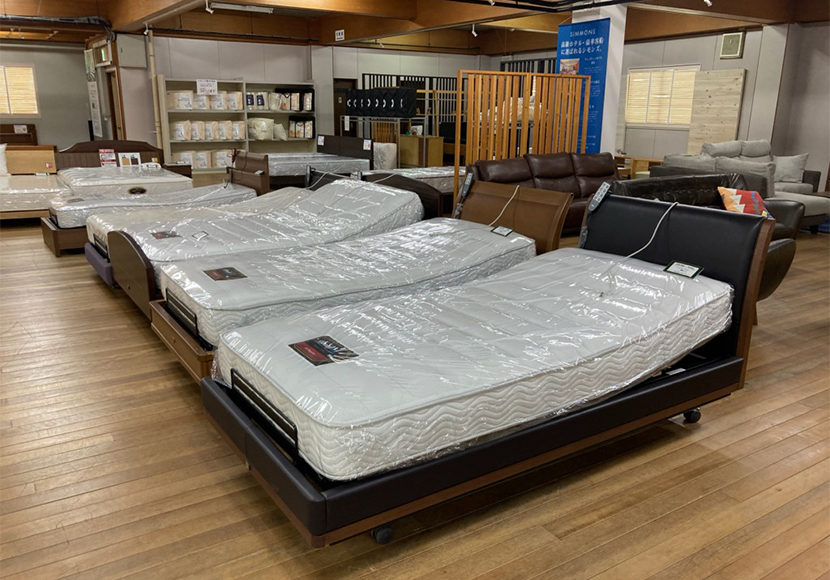 電動ベッドの会場展示