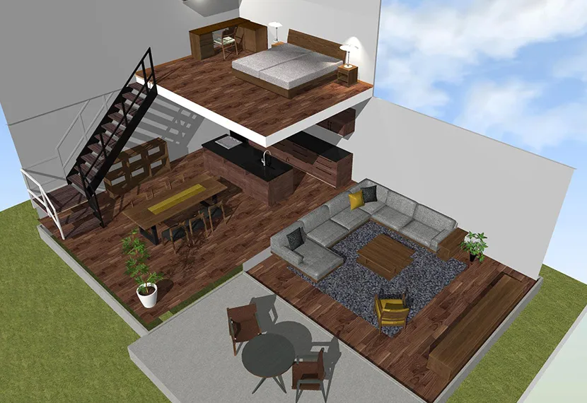 3Dシミュレーションソフトによる、リアリティのある新しいお部屋のイメージ画像